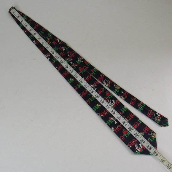 Warner Brothers Looney Tunes Christmas Ho Ho Tie w/Daffy Tweety Bugs Bunny Taz - Picture 6 of 7